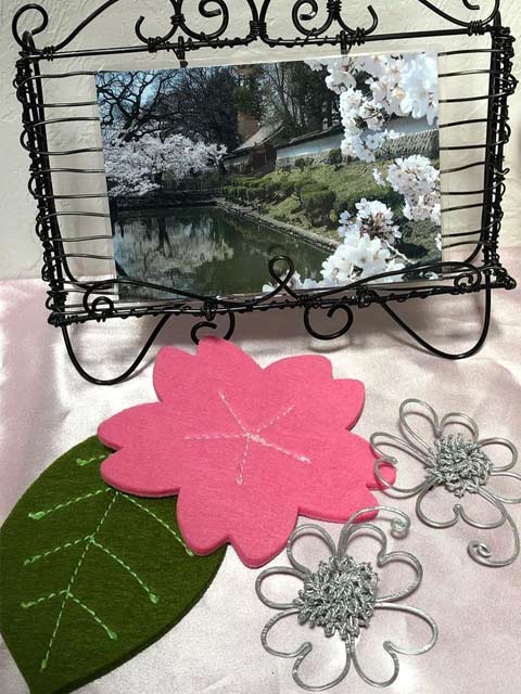 ワイヤークラフト作品・フォトフレーム&桜
